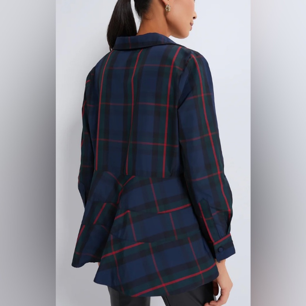 Tuckernuck Pomander Place Women's Fraser Plaid Ashlen Blouse, Size Medium - Picture 2 of 8